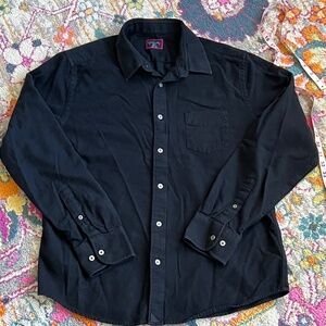 UNTUCKit Sherwood 100% Cotton Flannel Slim Fit Button Down Shirt L Black Utility